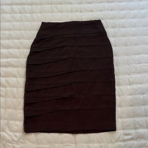 Elegant Brown Tiered Skirt